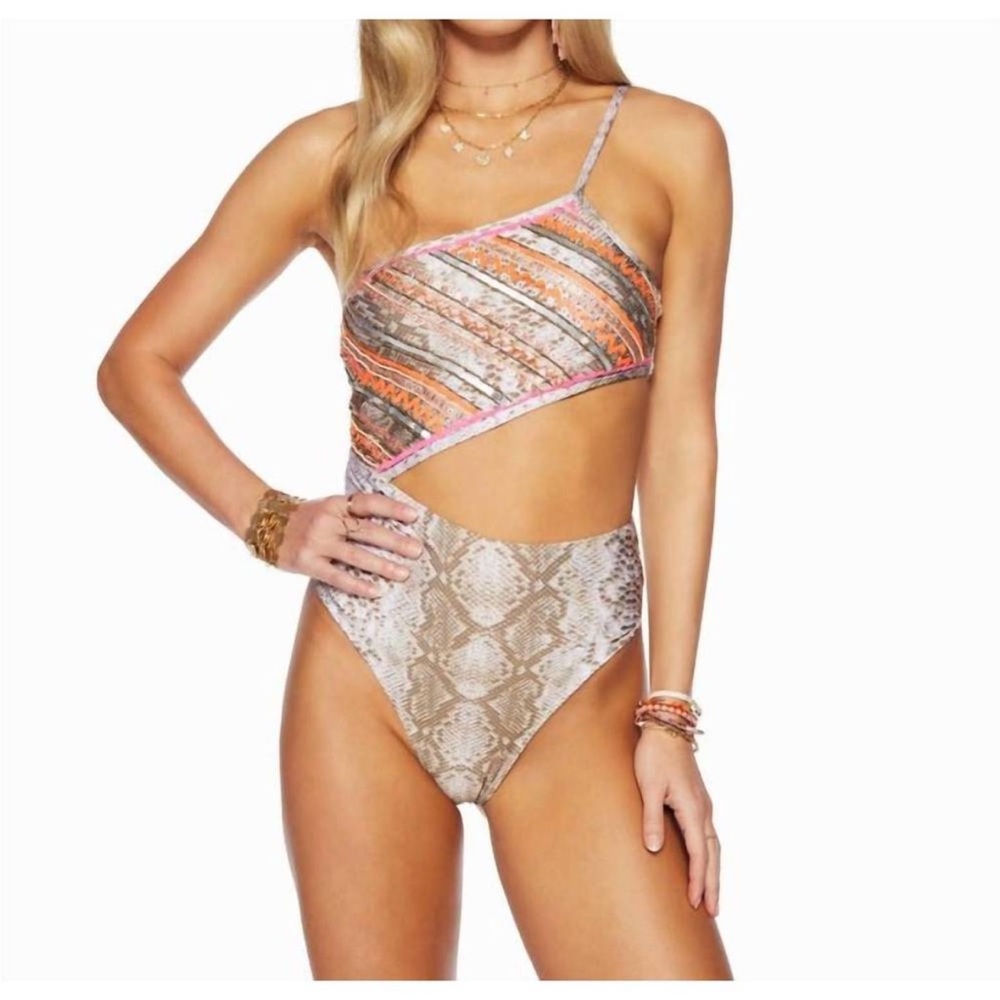 NEW RAMY BROOK printed cassia cut out one piece size small $248